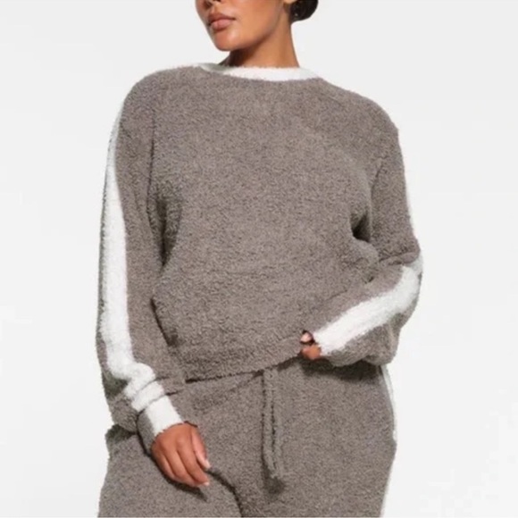 SKIMS COZY UNISEX PULLOVER RARE ! ‘GREY CHALK MULTI’ - Picture 5 of 5